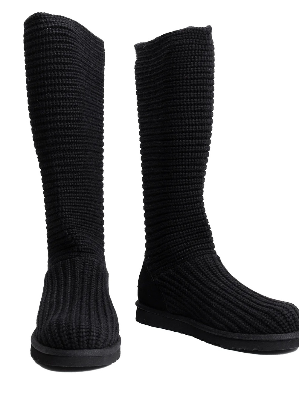 UGG Black Knit Over-the-Knee Boots